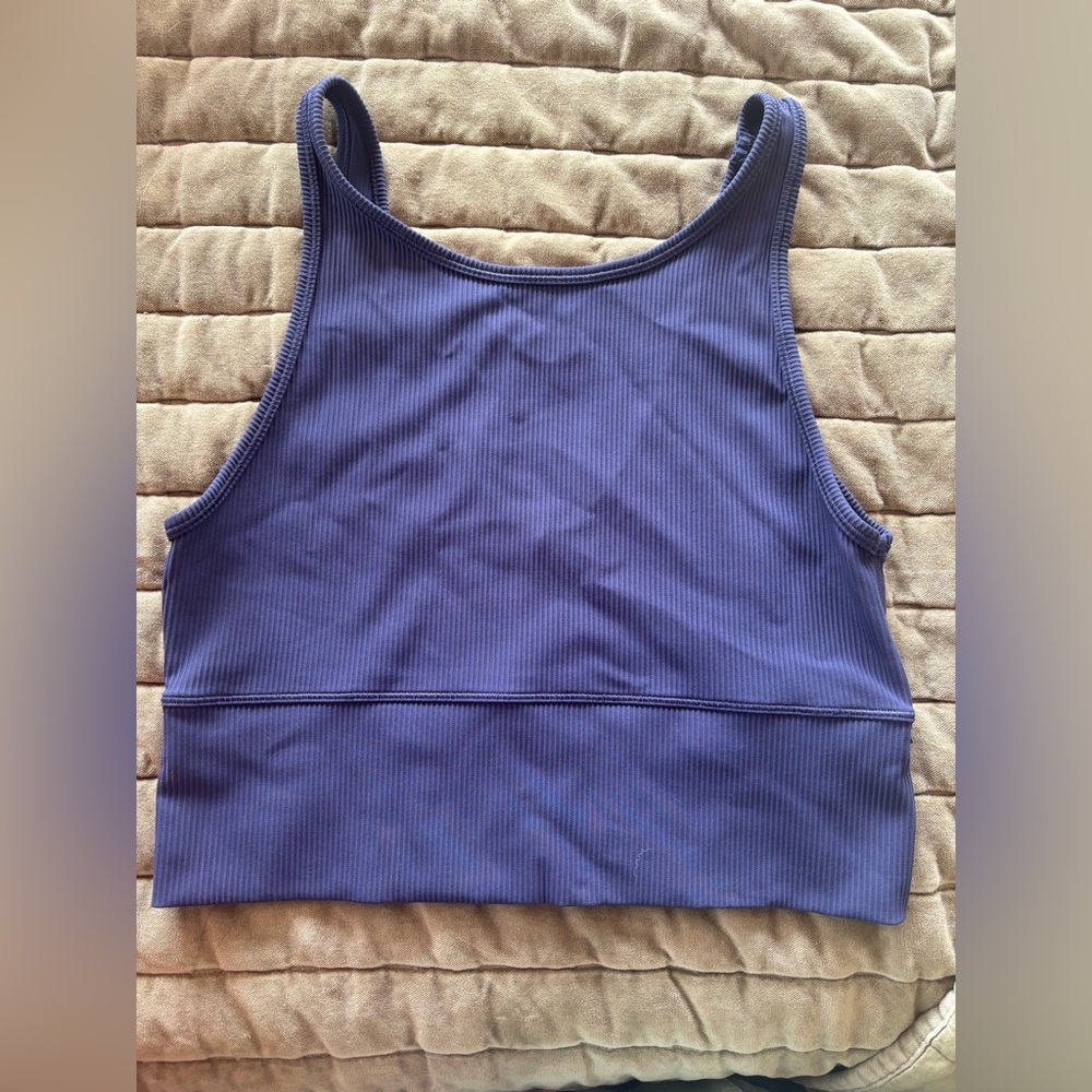 Lululemon Women's Ribbed Blue Tank Top